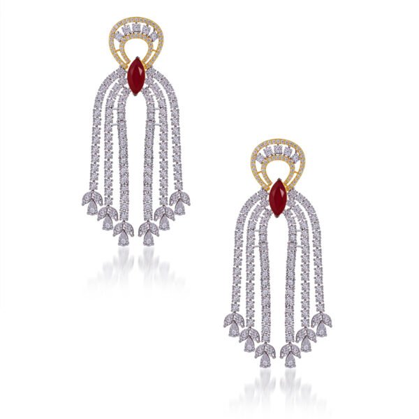 Ravishing Ruby diamond earrings