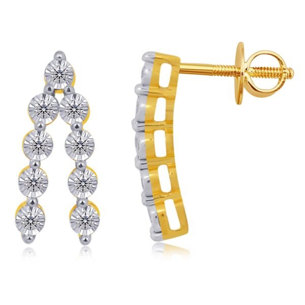 Diamond band earrings - Image 2