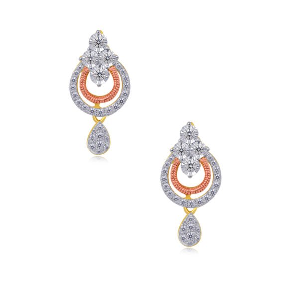 Graceful arc daimond earrings